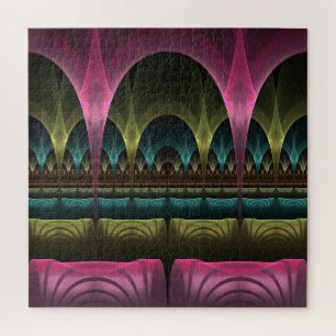 Sonder-Fantasie-Muster Abstrakt Farbige Fraktal Puzzle