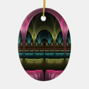 Sonder-Fantasie-Muster Abstrakter Bunter Fraktal Keramik Ornament