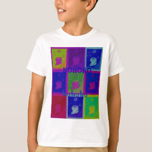 Sonder- Santa HoHoHo Pop-Art-Farben T-Shirt