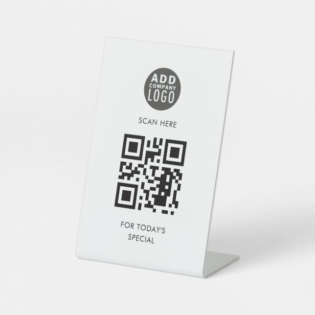 Sonderaktion für das Menü "Logo und QR-Code hinzuf Sockelschild (Vorderseite)