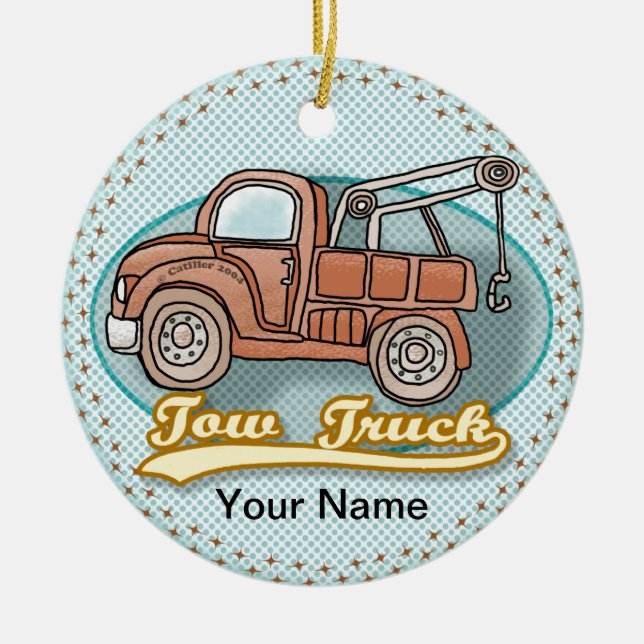 Sonderanfertigung für klassische Schleppwagen Keramik Ornament (Vorne)