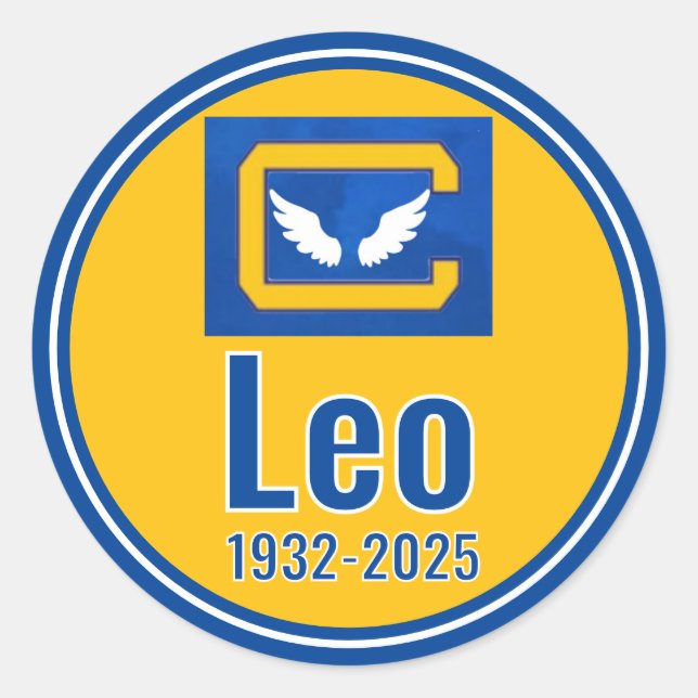 Sonderanfertigungen für Helmsticker - Leo Runder Aufkleber (Vorderseite)