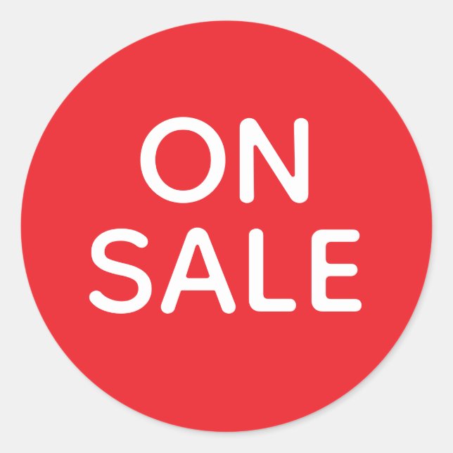 Sonderangebot-Aufkleber | Roter Label-Promotion Runder Aufkleber (Vorderseite)