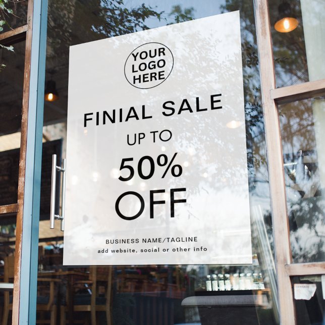 Sonderangebot für den Endverkauf Schwarz & Weiß Fensteraufkleber (Von Creator hochgeladen)