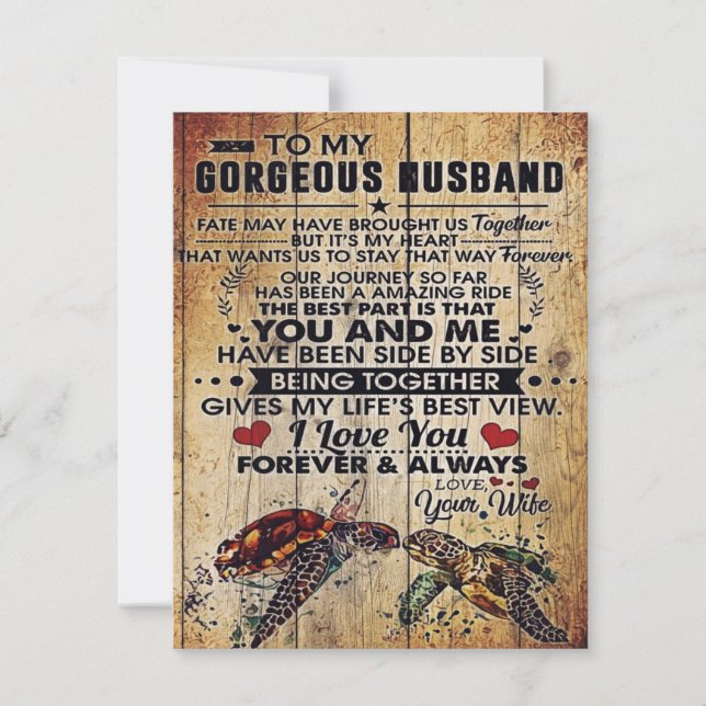 Sonderangebot für Vater | Mein Ehemann-Brief | Einladung (Vorderseite)