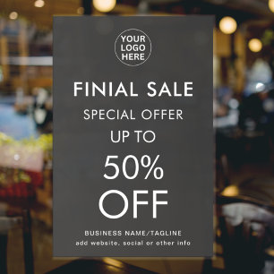 Sonderangebot l Rabatt Schlussverkauf Logo & Text Poster