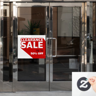 Sonderangebotsaktion bis zu Prozent Rabatt anpasse Fensteraufkleber