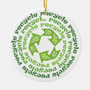 Sonderanstrich für gerecycelt Zeichen Keramik Ornament
