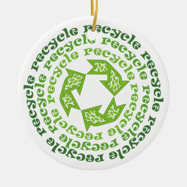 Sonderanstrich für gerecycelt Zeichen Keramik Ornament (Vorne)