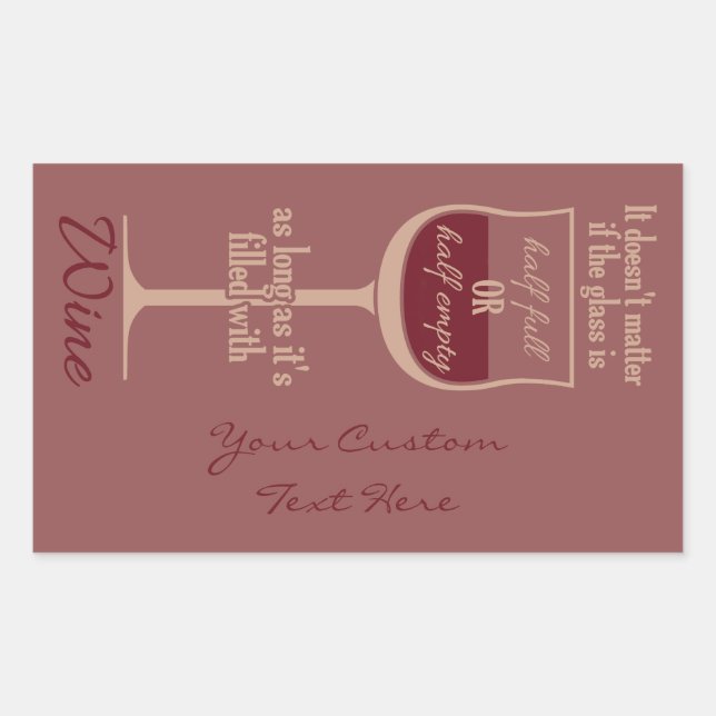 Sonderaufkleber aus Rotwein Rechteckiger Aufkleber (Vorderseite)