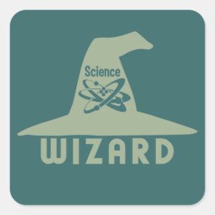 Sonderaufkleber des Science Wizard Quadratischer Aufkleber