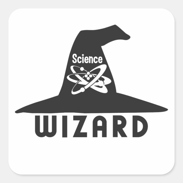 Sonderaufkleber des Science Wizard Quadratischer Aufkleber (Vorderseite)