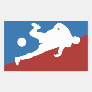 Sonderaufkleber für Fußball-Spieler Rechteckiger Aufkleber