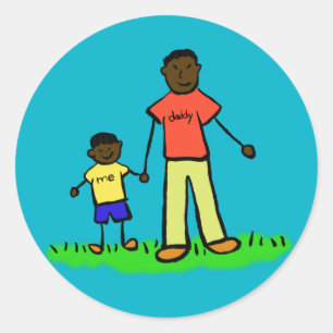 Sonderaufkleber für Vater und Sohn Runder Aufkleber