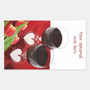 Sonderaufkleber für Weinliebhaber Rechteckiger Aufkleber