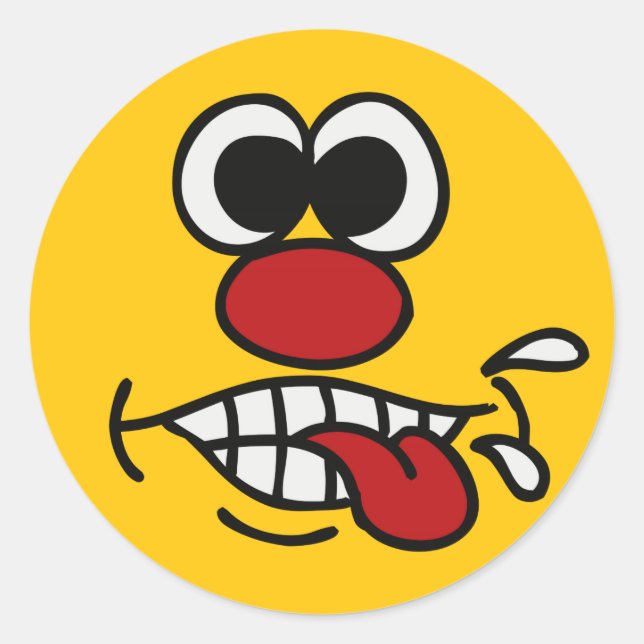 Sonderaufkleber mit der Funny Face Runder Aufkleber (Vorderseite)