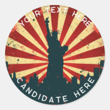 Sonderaufkleber: Retro American Vote 2024 Aufklebe