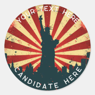Sonderaufkleber: Retro American Vote 2024 Aufklebe Runder Aufkleber