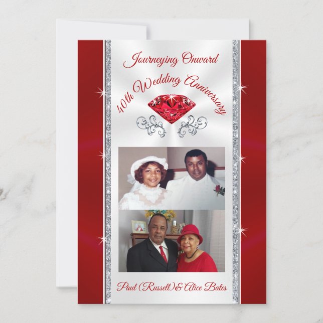 Sonderauftrag 40 Jahre Anniversary Einladungen Ali (Vorderseite)