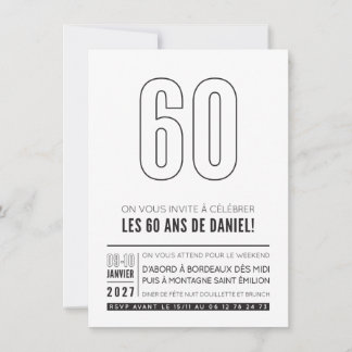 SONDERAUFTRAG Daniels 60. Geburtstagsfeier Einladung