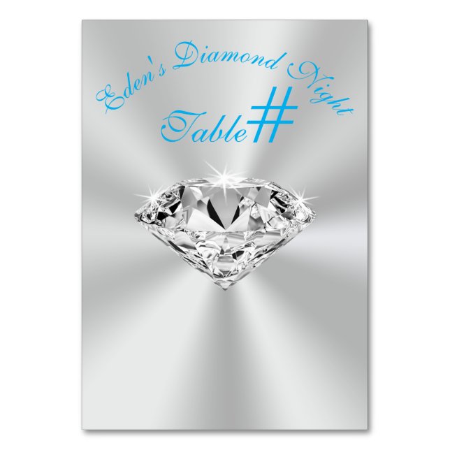 Sonderauftrag für Eden's Bat Mitzvah, Tischkarte Tischnummer (Vorderseite)