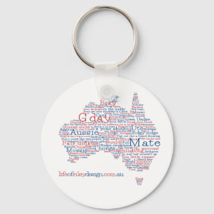 Sonderausgabe Aussie Slang Keyring Schlüsselanhänger