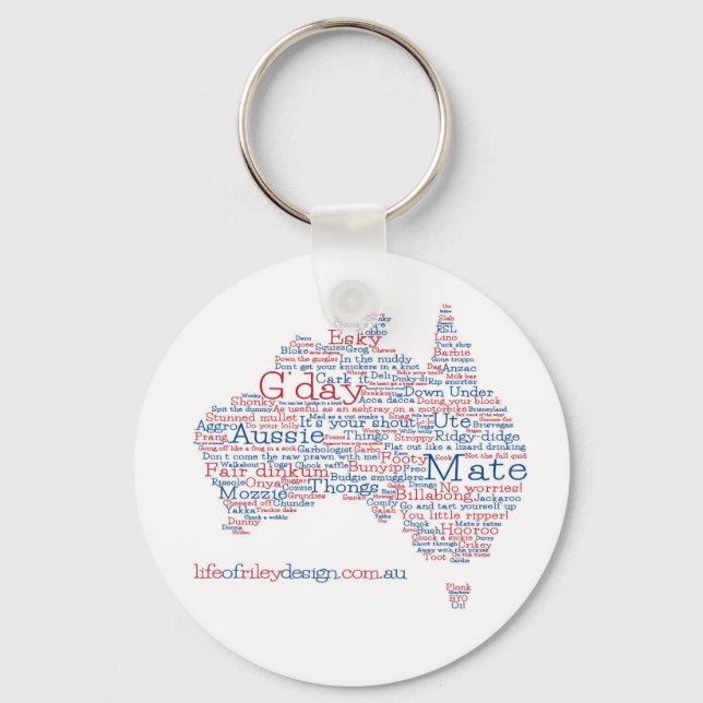 Sonderausgabe Aussie Slang Keyring Schlüsselanhänger (Vorderseite)