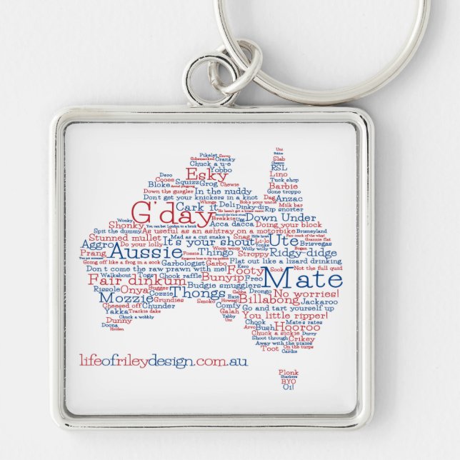 Sonderausgabe Aussie Slang Keyring Schlüsselanhänger (Vorne)