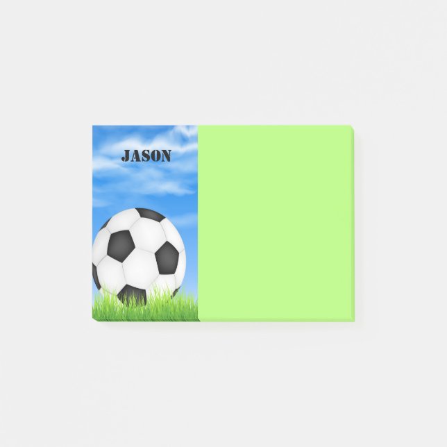 Sonderball Fußball-Post, die Sie zur Personalisier Post-it Klebezettel (Vorderseite)