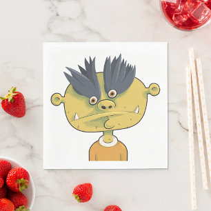 Sonderbare Alien-Person Serviette