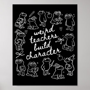Sonderbare Lehrer bilden Charakter Frosch Lesebuch Poster