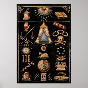 Sonderbare Mitsymbolisches verfolgenbrett-Diagramm Poster