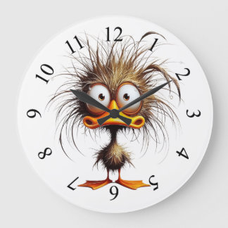 Sonderbarer Vogel Große Wanduhr