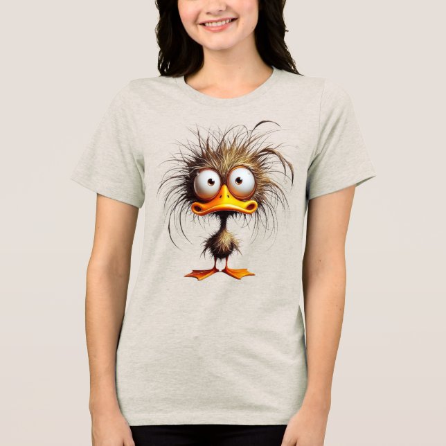 Sonderbarer Vogel Tri-Blend Shirt (Vorderseite)