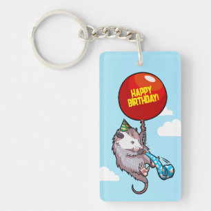 Sonderbares Opossum Alles Gute zum Geburtstag! Sch Schlüsselanhänger