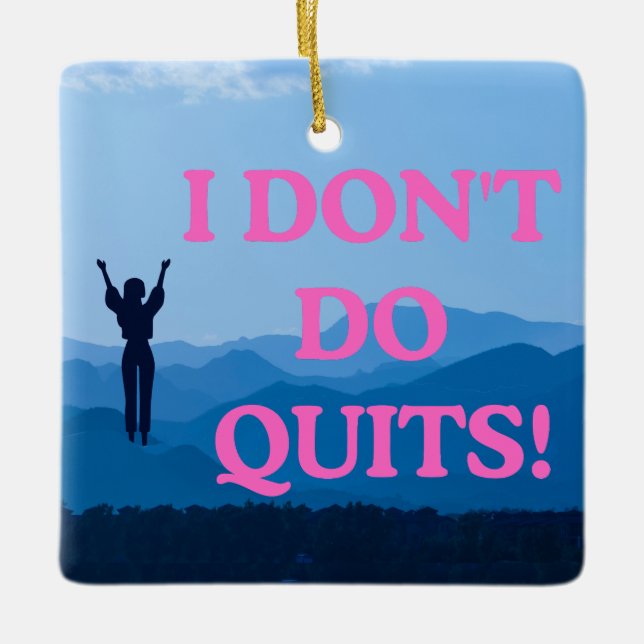 Sonderbestellung Ich verlasse nicht, Bergverzierun Keramikornament (Vorderseite)