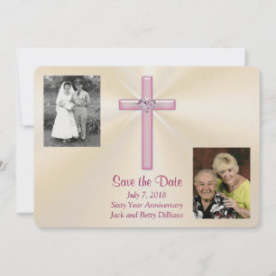 Sonderbestellungen Rosa Kreuz Speichern Sie die Da Save The Date