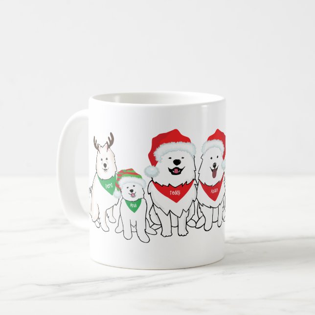 Sonderedition-Design mit Aslan, dem Samojeden Kaffeetasse (Vorderseite Links)