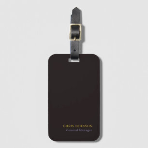 Sonderfarbe Schwarz & Gold, einfache eigene Namens Gepäckanhänger