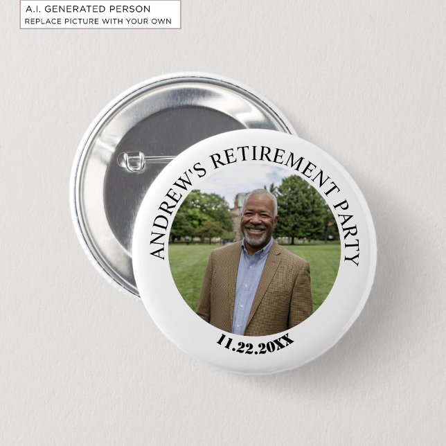 Sonderfoto Elegante Ruhestandsfeier Button (Von Creator hochgeladen)