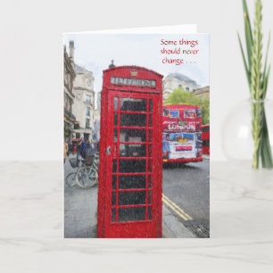 SONDERFREUND SYMBOLIC ROTES TELEFON BEIM GEBURTSTA KARTE