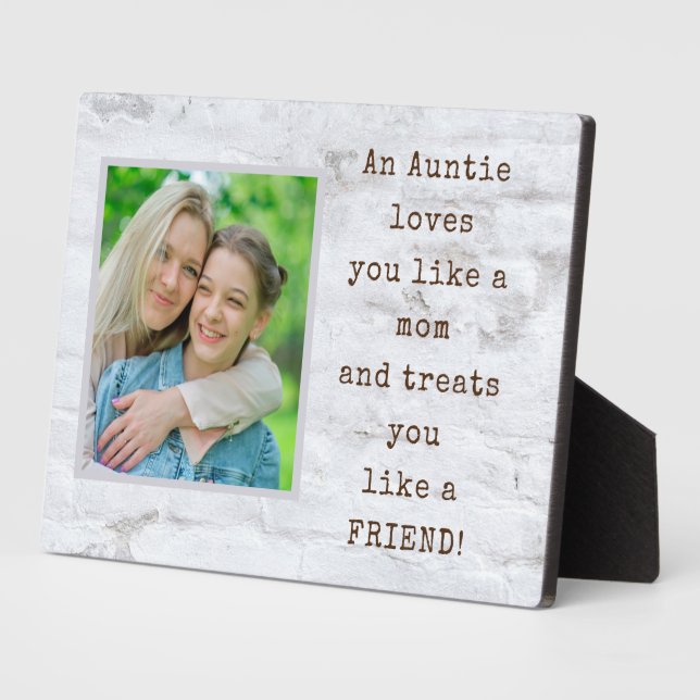 Sondergeschenk! AUNT Foto Plaque mit Easel Fotoplatte (Seite)