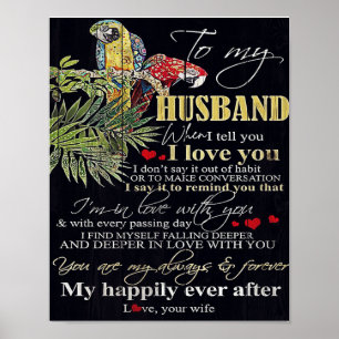 Sondergeschenk für Familien An mein Ehemann anwe Poster