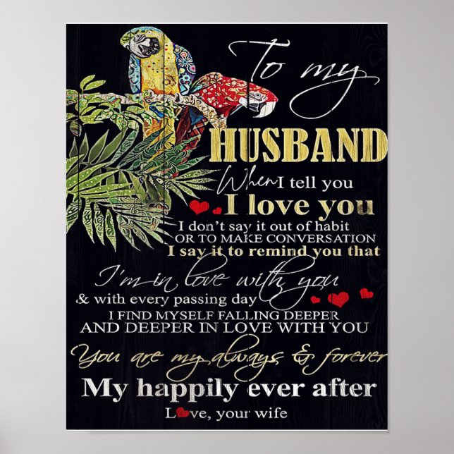 Sondergeschenk für Familien | An mein Ehemann anwe Poster (Vorne)