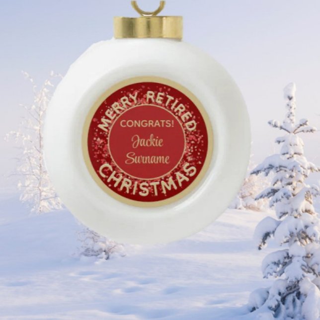 Sondergeschenk! Merry Remüde Weihnachtsschmuck Keramik Kugel-Ornament (Von Creator hochgeladen)