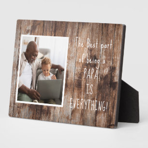 Sondergeschenk! Papa Foto Plaque mit Easel Fotoplatte