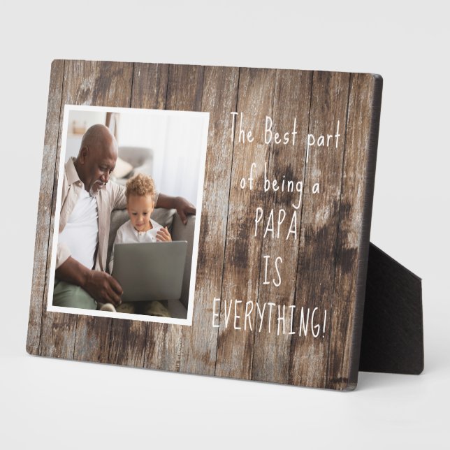 Sondergeschenk! Papa Foto Plaque mit Easel Fotoplatte (Seite)