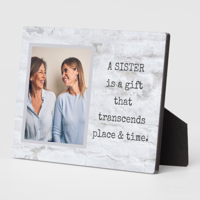 Sondergeschenk! SISTER Foto Plaque mit Easel Fotoplatte (Seite)