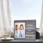 Sondergeschenk! SISTER Foto Plaque mit Easel Fotoplatte<br><div class="desc">Das wird ihr Liebling sein!</div>