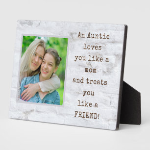 Sondergeschenk! TANTE Fotoplakette mit Staffelei Fotoplatte